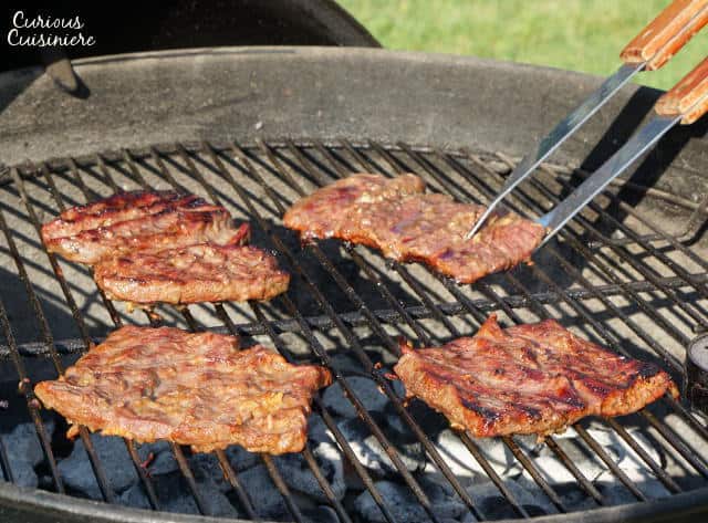 Galbi, Korean BBQ Short Ribs, takes grilled short ribs to a whole new level with a unique cut and a sweet and salty marinade. | www.CuriousCuisiniere.com