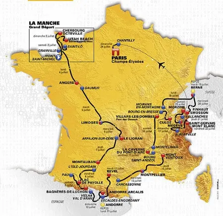 Tour De France Map Route 2016