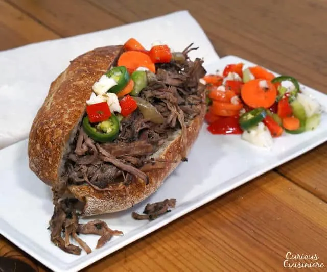 The slow cooker makes homemade Italian Beef sandwiches a fun and easy way to bring this Chicago classic to your next party! | Curious Cuisiniere
