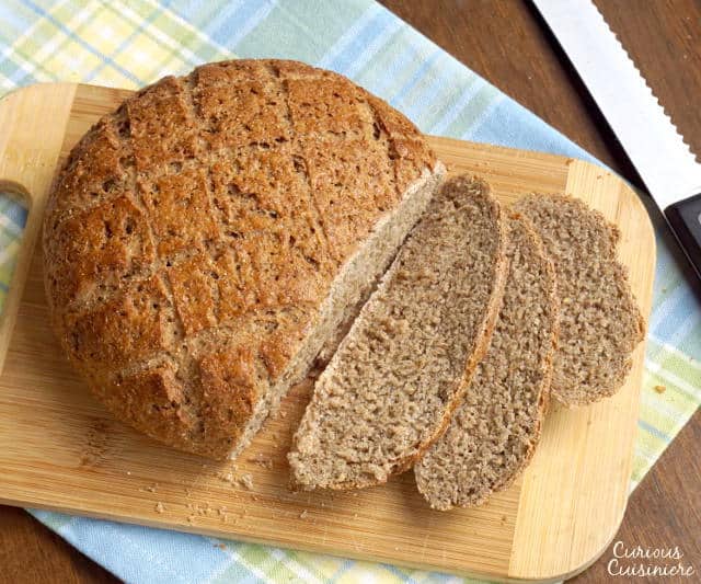 If you love hearty rye bread, Bauernbrot is for you! This German farmer's bread brings authentic flavor and texture together in one easy to make loaf. | www.CuriousCuisiniere.com 