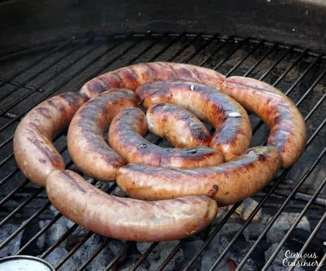 Don't let homemade sausage intimidate you. If you've ever wanted to make your own German Bratwurst, this easy Homemade Bratwurst recipe is for you! | www.CuriousCuisiniere.com