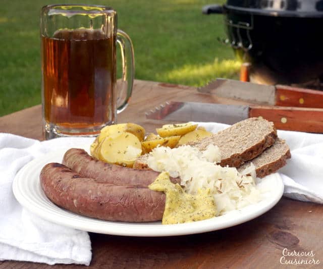 Don't let homemade sausage intimidate you. If you've ever wanted to make your own German Bratwurst, this easy Homemade Bratwurst recipe is for you! | www.CuriousCuisiniere.com