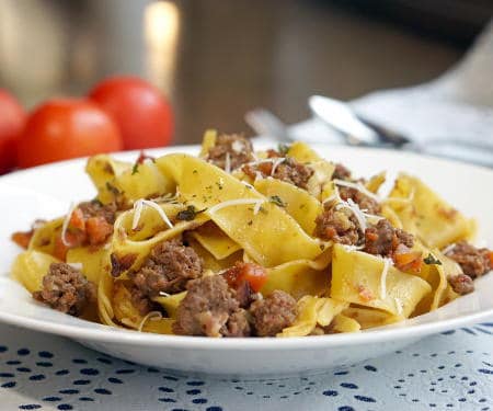 Authentic Bolognese Sauce is a hearty and flavorful meat sauce that is the perfect recipe for Italian comfort food! | www.CuriousCuisiniere.com