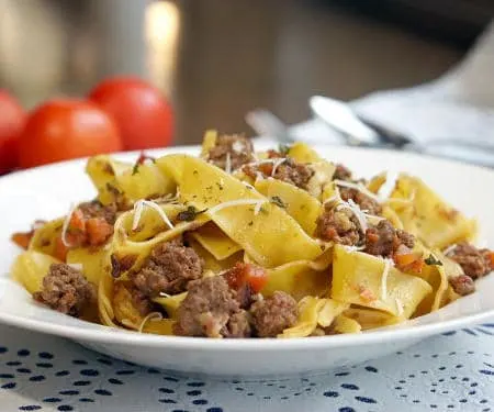Authentic Bolognese Sauce is a hearty and flavorful meat sauce that is the perfect recipe for Italian comfort food! | www.CuriousCuisiniere.com