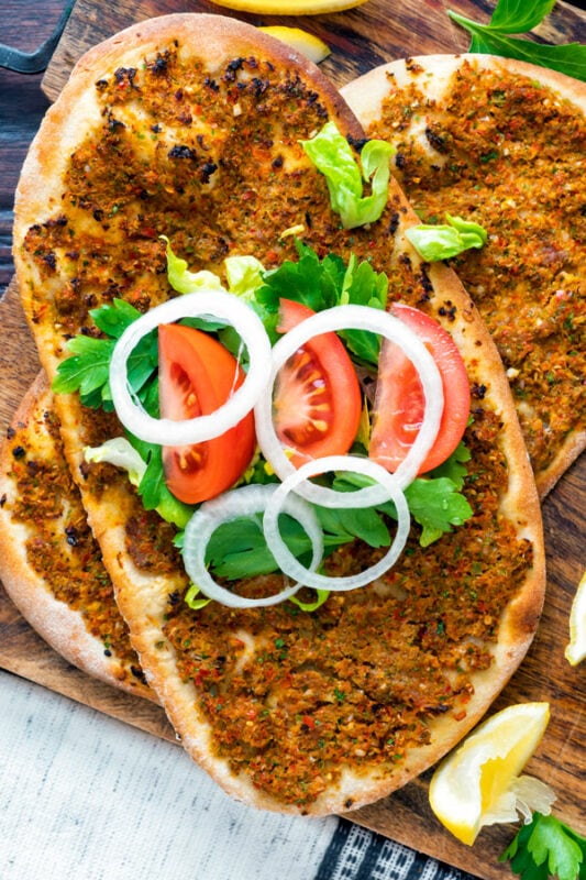 Lahmacun Turkish Pizza Recipe Curious Cuisiniere