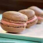 Chocolate French Macarons with Raspberry Filling