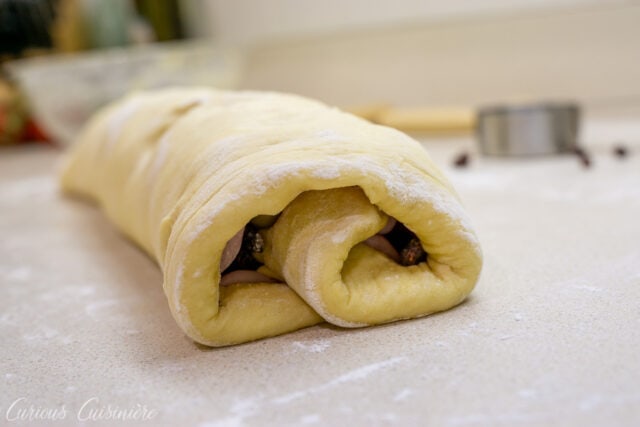 Rolled Pan de Jamon Venezuelan Ham Bread