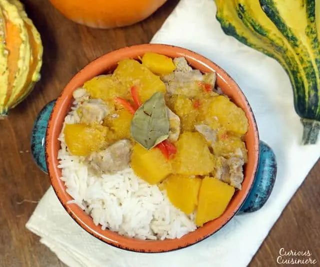 This creamy, Thai Pumpkin Curry recipe brings the comforting flavors of fall into one easy meal, perfect for a weeknight dinner. | www.CuriousCuisiniere.com