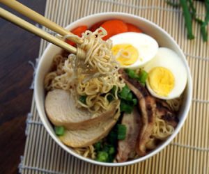 Nutritious, delicious, homemade Ramen soup is made SUPER EASY in your slow cooker! You don't want to miss this easy and versatile weeknight dinner recipe! | www.CuriousCuisiniere.com