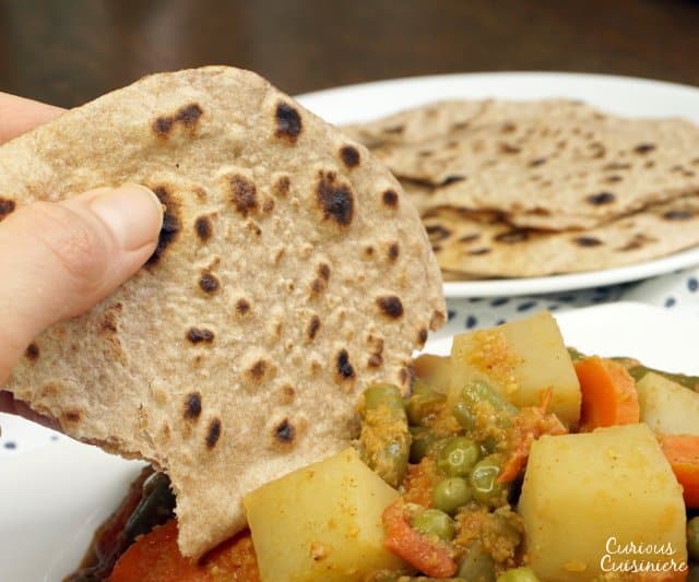 This one recipe will let you make Indian Roti, Chapati, and Puri. Get ready to learn how easy and fun it is to make Indian flatbread! | www.CuriousCuisiniere.com