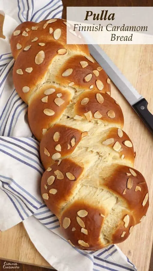 Pulla is a traditional Finnish sweet bread that is flavored with the unique scent of cardamom. It makes a stunning loaf, or can be baked into individual rolls for easy eating. | www.CuriousCuisiniere.com