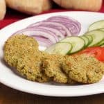 Baked Falafel gives you all the healthy, nutty falafel goodness without the hassle or added fat of frying, and it's just as good for stuffing into a pita! | www.CuriousCuisiniere.com