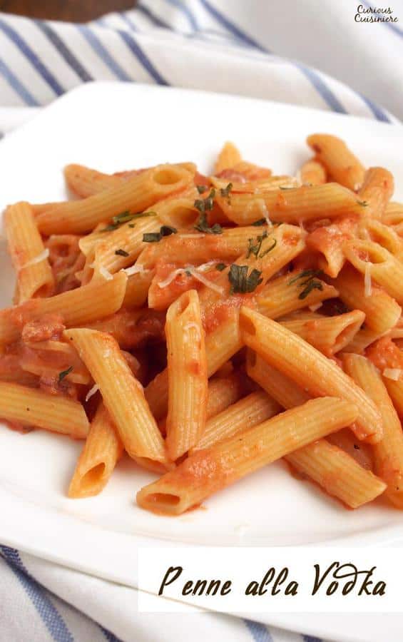Nothing beats the flavor of homemade Vodka Sauce in this Penne alla Vodka recipe. This impressive dinner is super easy to make! | www.CuriousCuisiniere.com