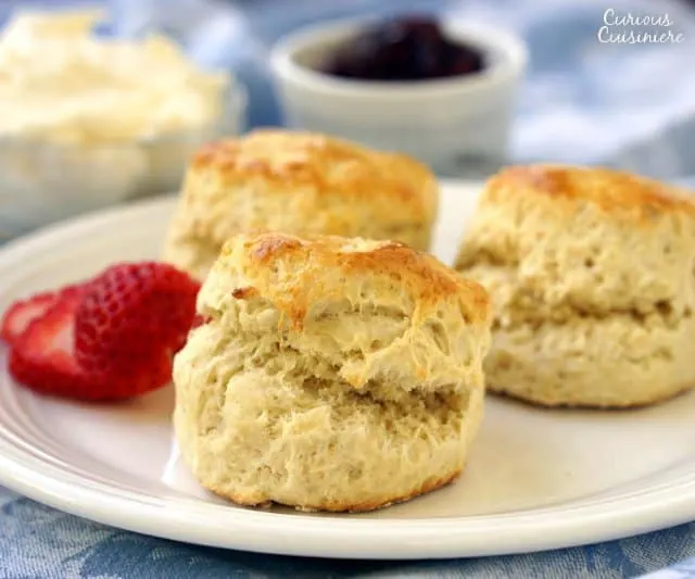An authentic British Scone is the perfect accompaniment to your warming cup of tea, particularly with some cream and jam to serve it with! | www.CuriousCuisiniere.com