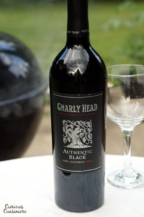 If you're looking for the perfect wine to pair with summer grilled and smoked meats, look no further than the dark and juicy Authentic Black wine from Gnarly Head! | www.CuriousCuisiniere.com 