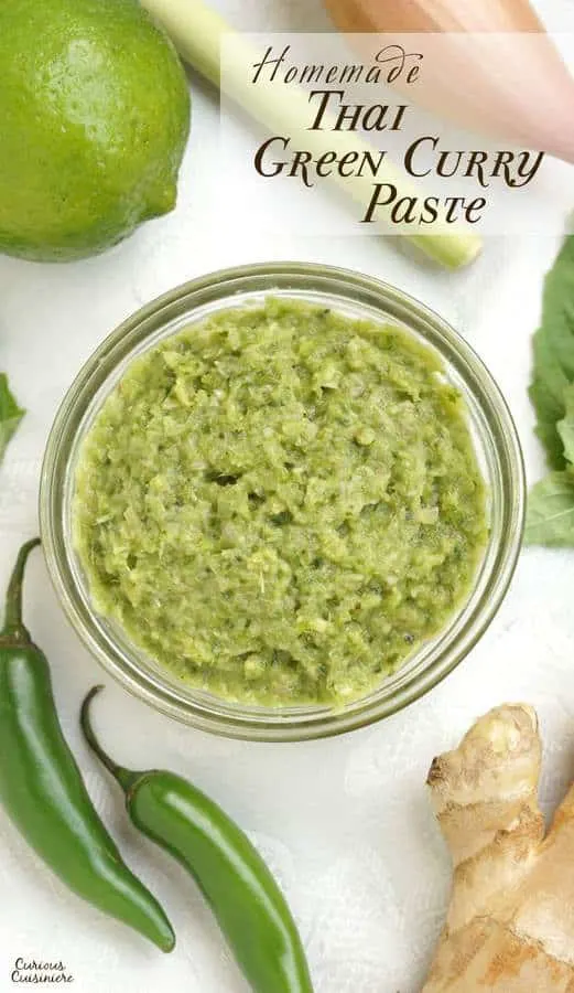 Homemade Thai Green Curry Paste is an easy way to give your Thai curry incredible flavor. | www.CuriousCuisiniere.com 