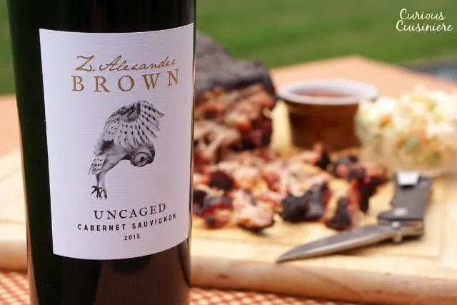 Smoked pork and wine pairing. Summer grilling. Memphis style BBQ pork. | www.CuriousCuisiniere.com