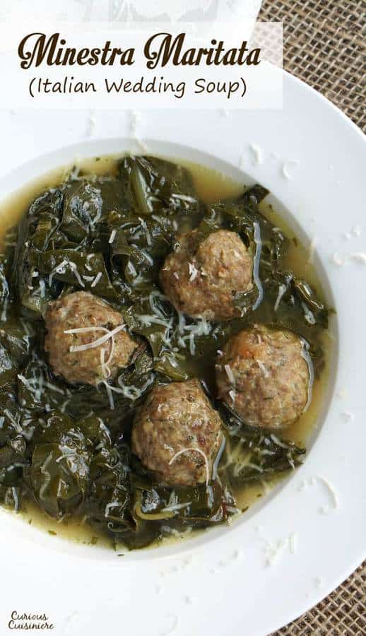 The perfect marriage of hearty meat and healthy greens, our easy Italian wedding soup recipe is quick and tasty, perfect for a chilly day. | www.CuriousCuisiniere.com