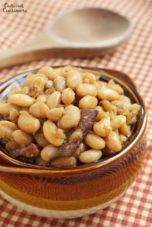 Slow Cooker Boston Baked Beans For A Crowd • Curious Cuisiniere