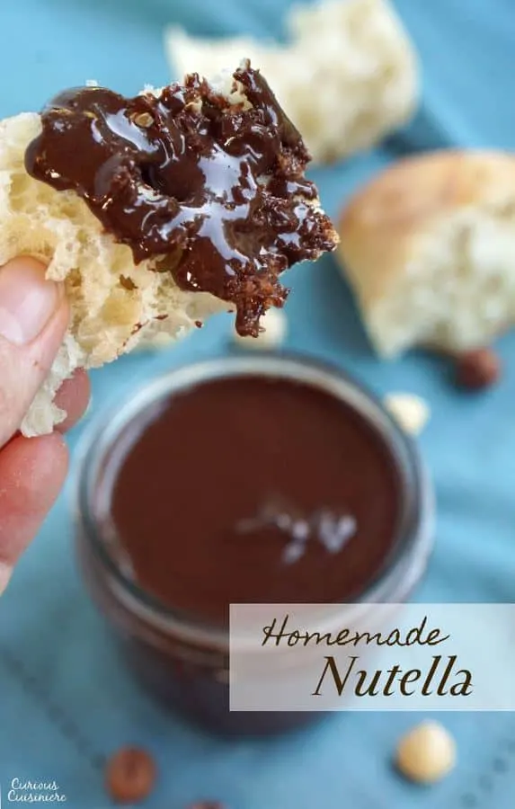 It may surprise you how easy it is to make Homemade Nutella. It's so quick and simple, we bet you'll be adding this Chocolate Hazelnut Spread to everything! | www.CuriousCuisiniere.com