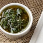 Argentinian Chimichurri perfect for pairing with grilled meats or dipping bread. | www.CuriousCuisiniere.com