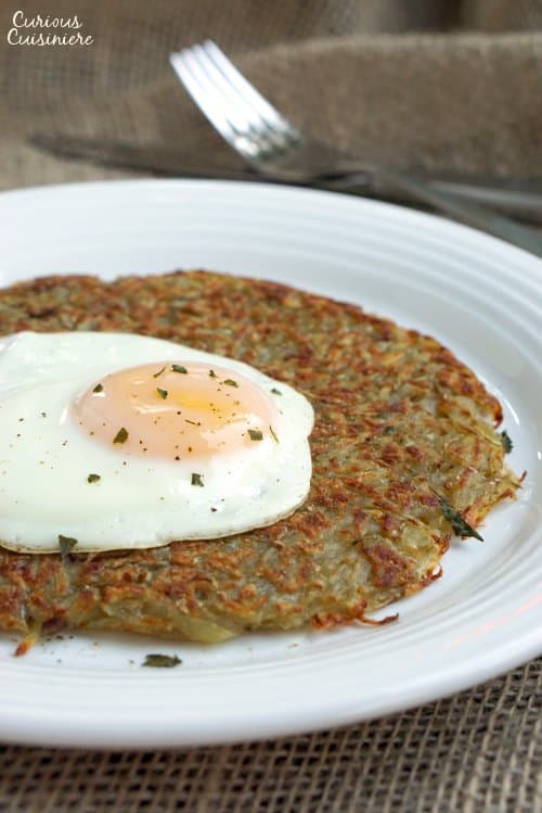 Swiss Potato Rosti With Eggs • Curious Cuisiniere