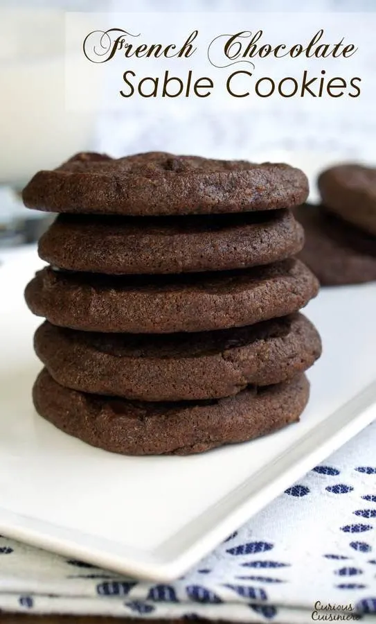 Chocolate Sable Cookies • Curious Cuisiniere