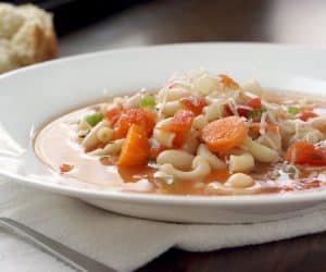 Literally translated "Pasta with Beans," white beans make this Pasta e Fagioli a hearty and filling dish. It's a great recipe for a comforting lunch or dinner. | www.CuriousCuisiniere.com