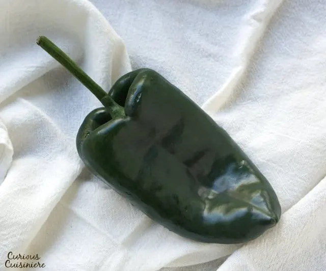 Poblano chilies add great chili flavor without much heat. | www.CuriousCuisiniere.com