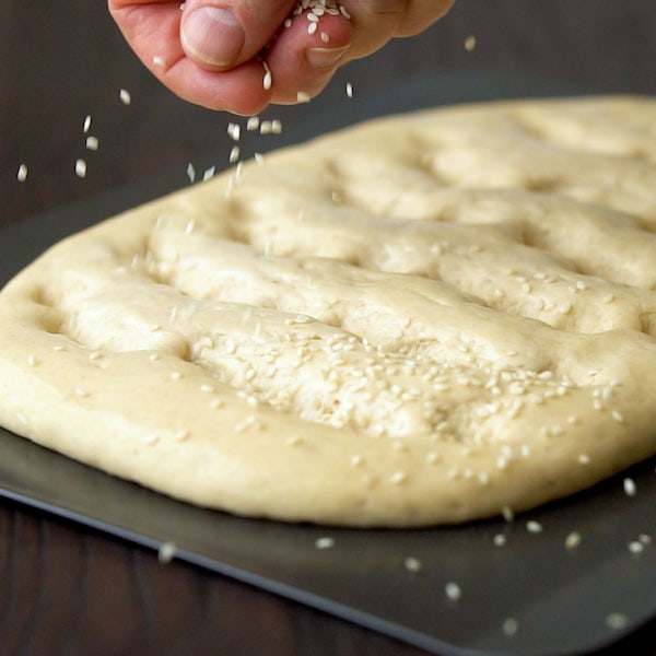Lagana Greek Flatbread, read for the oven