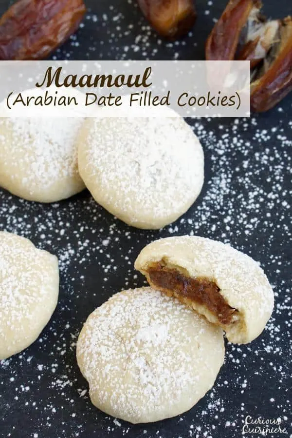 Maamoul Cookies are melt in your mouth, date filled cookies that are low in sugar but robust in flavor. | www.CuriousCuisiniere.com 