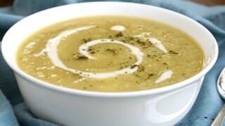 Irish Parsnip Soup is creamy and comforting with a hint of curry spicy and a light sweetness from apples. | www.CuriousCuisiniere.com