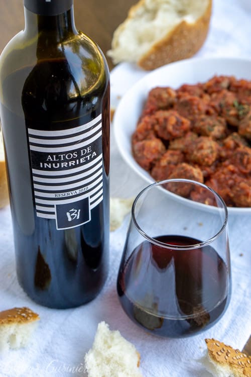 Navarra Wine With Albondigas Tapas Spanish Meatballs | Curious Cuisiniere