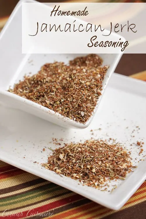 Made from ingredients you already have in your pantry, this Jamaican Jerk spice mix is easy to whip up whenever you are craving a taste of the Caribbean! | www.CuriousCuisiniere.com #jamaicanjerk #seasoningmix #jerkseasoning