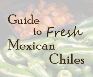 This guide to fresh Mexican chile peppers has all you need to know about six essential fresh chiles for Mexican cooking, including substitutions, and authentic recipes.  | www.CuriousCuisiniere.com
