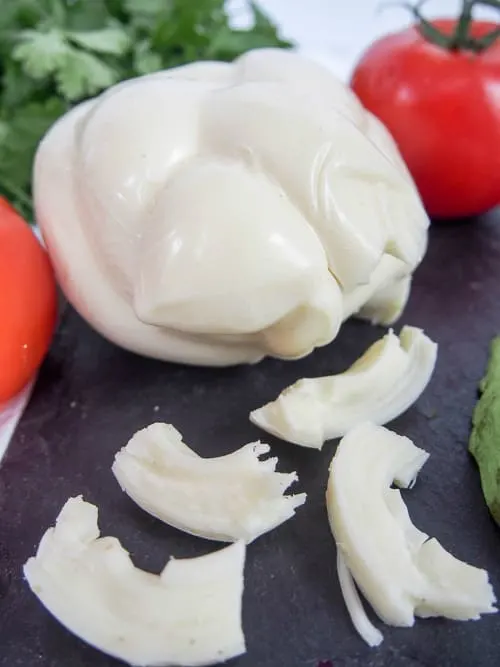 Mexican cheese queso oaxaca.