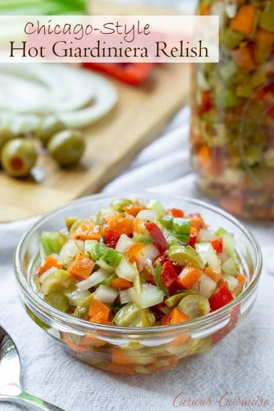 Chicago Style Hot Giardiniera Relish • Curious Cuisiniere