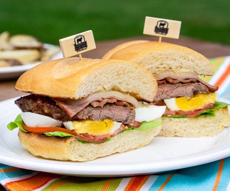 Chivito (Uruguayan Steak and Egg Sandwich) • Curious Cuisiniere