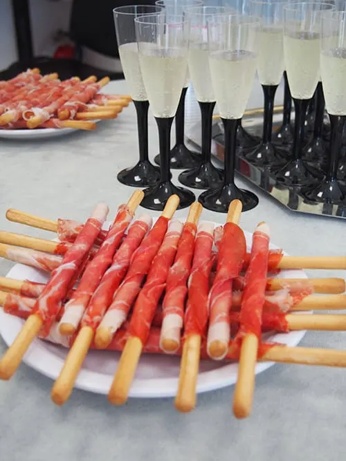 Prosciutto and Capocollo Wrapped Around Grissini