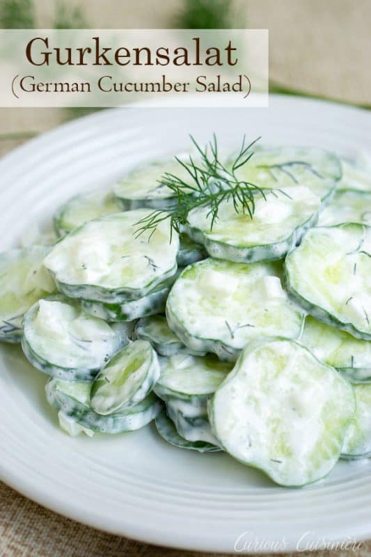 Gurkensalat (German Cucumber Salad) • Curious Cuisiniere