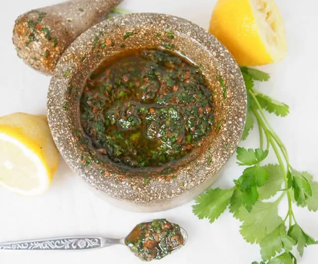 South American Chermoula Sauce with Cilantro and Lemon