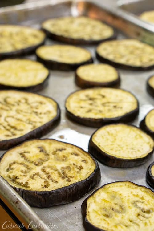 Oven Baked Eggplant For Moussaka | www.CuriousCuisiniere.com