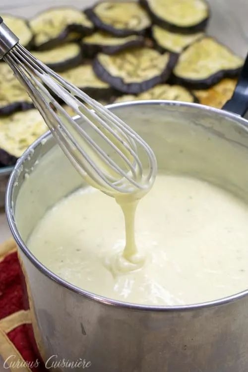 Creamy Bechamel Sauce For Moussaka | www.CuriousCuisiniere.com