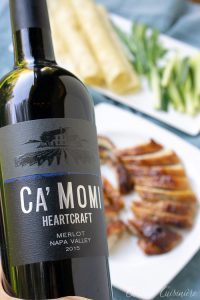 Beijing Roast Duck (Peking Duck Pancakes) and Merlot Wine Pairing
