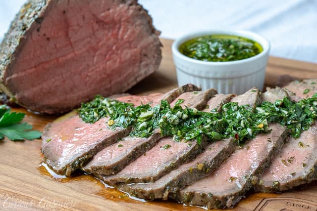 Top Round Roast Beef With Chimichurri Curious Cuisiniere