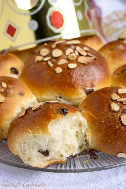 Swiss Three Kings Cake open to see the inside crumb | Curious Cuisiniere