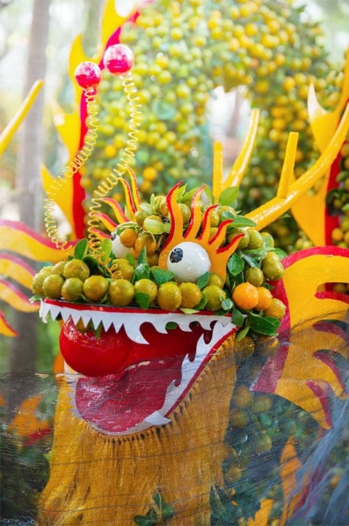 Green Chinese festival dragon