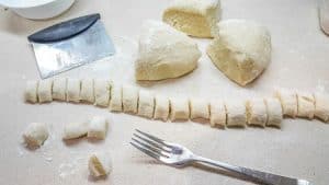 How To Roll Gnocchi - dough rolled and cut | Curious Cuisiniere