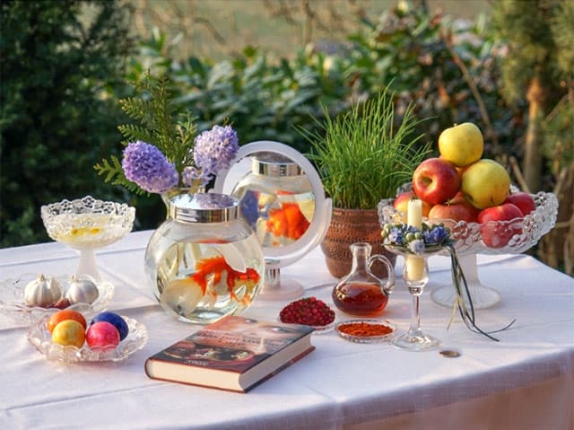 A haft-sin for Nowruz.
