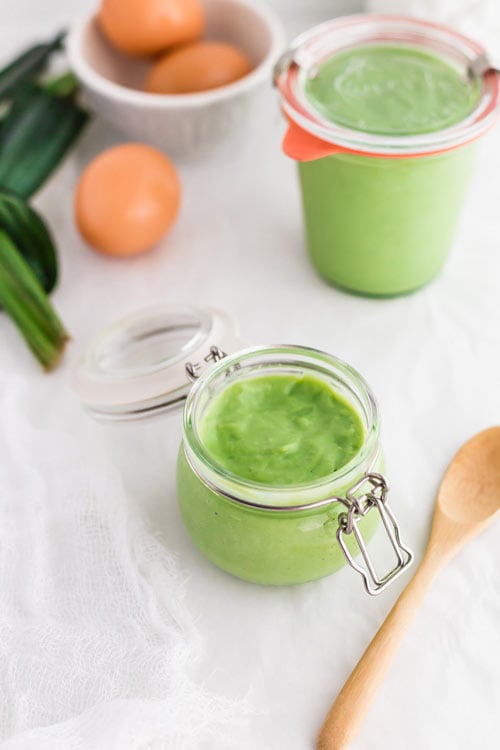 Kaya Pandan Coconut Jam in a jar